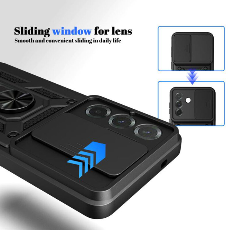 Husa Samsung Galaxy A37 5G protectie camera Techsuit CamShield Series, auriu