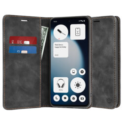 Husa piele Nothing Phone (3a) Lite Techsuit Confy Cover, negru