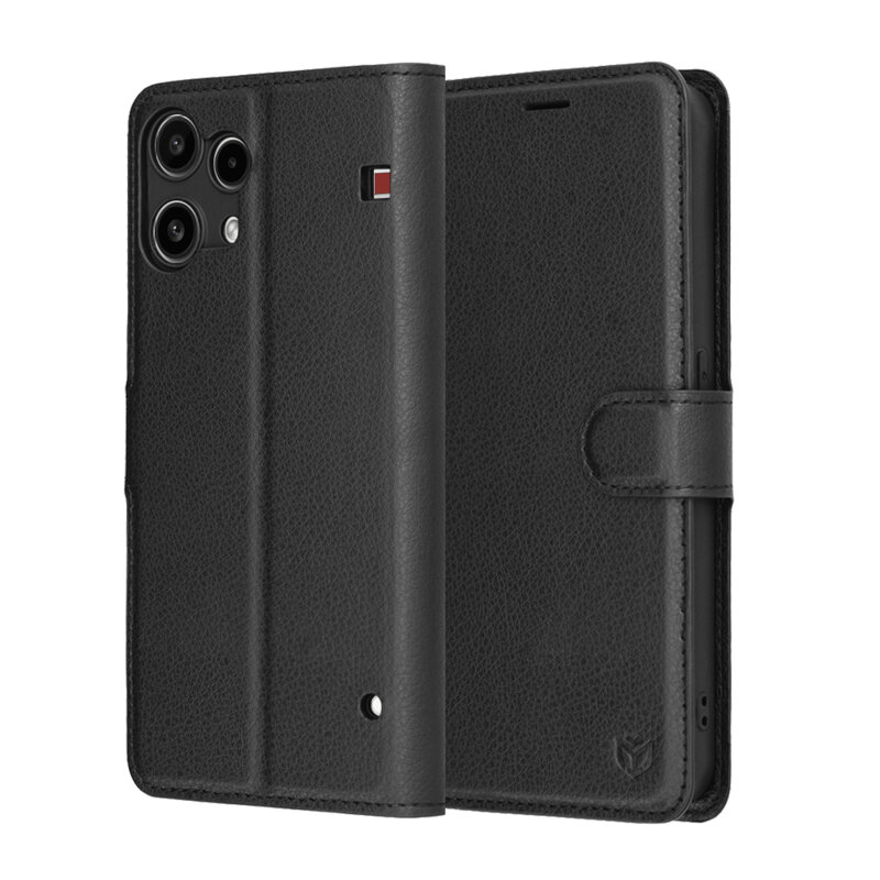 Husa Nothing Phone (3a) Lite Techsuit Leather Folio, negru