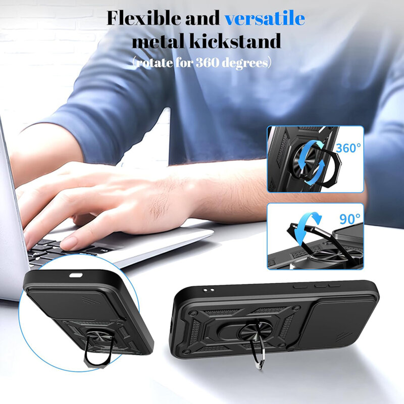 Husa Xiaomi Poco F8 Pro protectie camera Techsuit CamShield Series, albastru