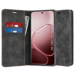 Husa piele Oppo A6 Pro 4G Techsuit Confy Cover, negru