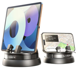 Suport auto pentru telefon, 360° Lisen, negru, YL0224060015