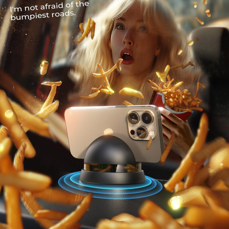 Suport auto pentru telefon, 360° Lisen, negru, YL0224060015