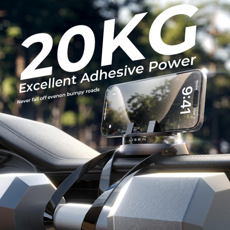 Suport auto pentru telefon, 360° Lisen, negru, YL0224060015