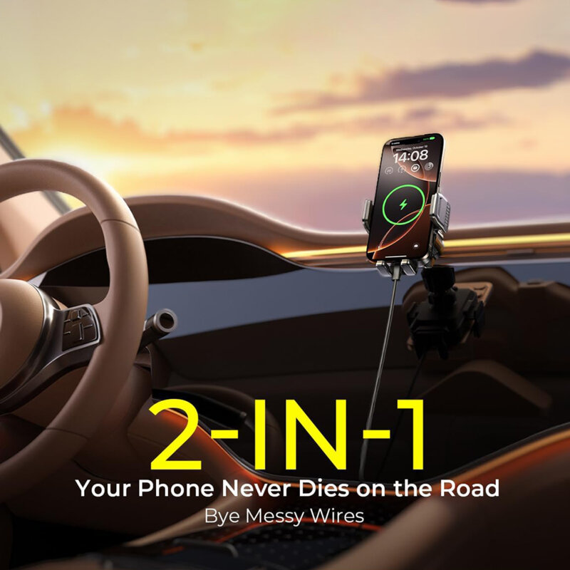 Suport auto cu incarcare wireless, 15W Lisen, YL0225030014