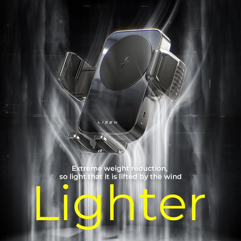 Suport auto cu incarcare wireless, 15W Lisen, YL0225030014