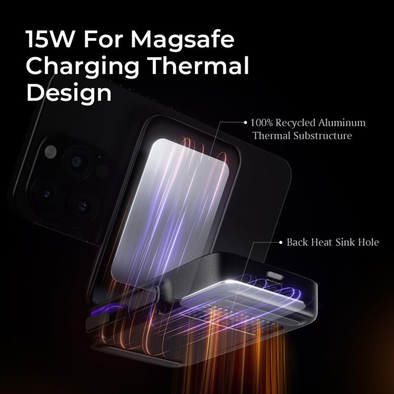 Incarcator wireless MagSafe 3in1 Qi2, 15W Lisen, YL0424120009