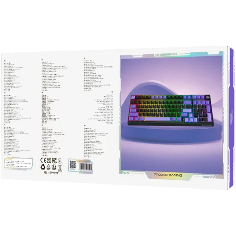 Tastatura gaming RGB Proove Slicker Pro, 6000mAh, WKSLPEN22416