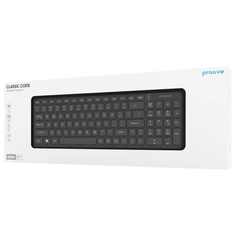 Tastatura wireless cu baterie Proove Classic Code, KBCDEN00003001