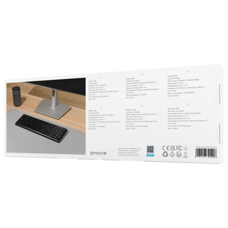 Tastatura wireless cu baterie Proove Classic Code, KBCDEN00003001