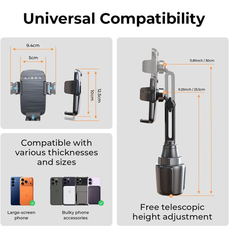 Suport telefon, tableta auto universal, 12.9