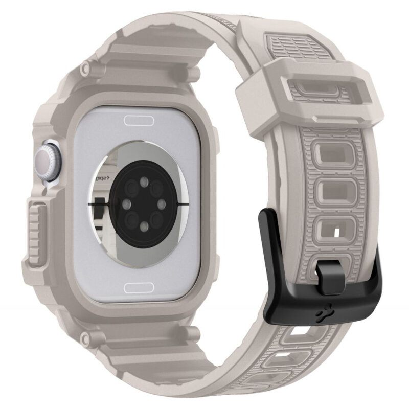 [Pachet husa + curea] Apple Watch 11 46mm Spigen Rugged Armor Pro V2, bej