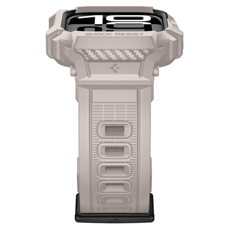 [Pachet husa + curea] Apple Watch 11 46mm Spigen Rugged Armor Pro V2, bej