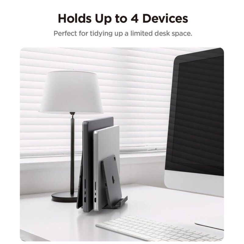 Suport laptop vertical, ajustabil, 4 sloturi Spigen, LD208S4