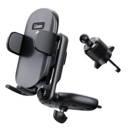 Suport auto telefon, prindere in grila ventilatie Lisen, negru