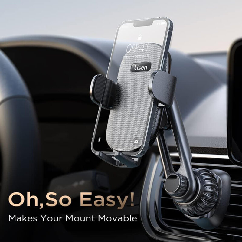 Suport auto pentru telefon, universal Lisen, negru
