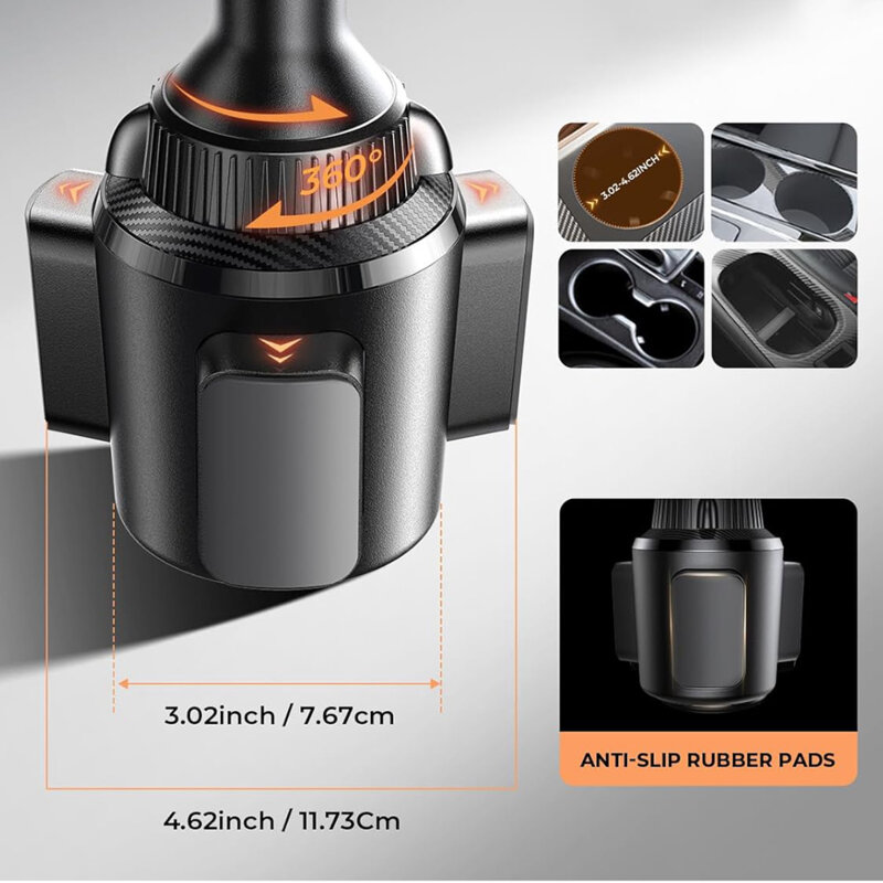 Suport telefon auto universal, ajustabil Lisen, negru