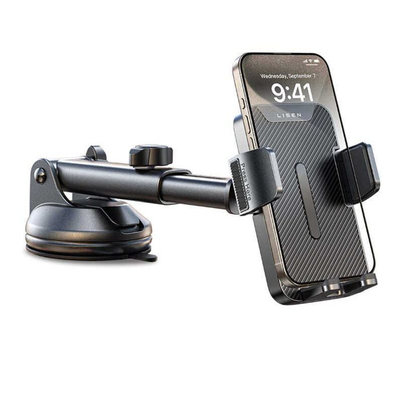 Suport telefon auto universal, telescopic Lisen, 2E781, negru