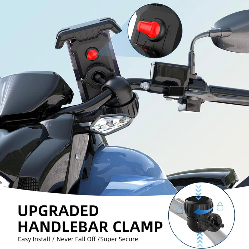 Suport telefon magnetic bicicleta, trotineta Lisen, negru