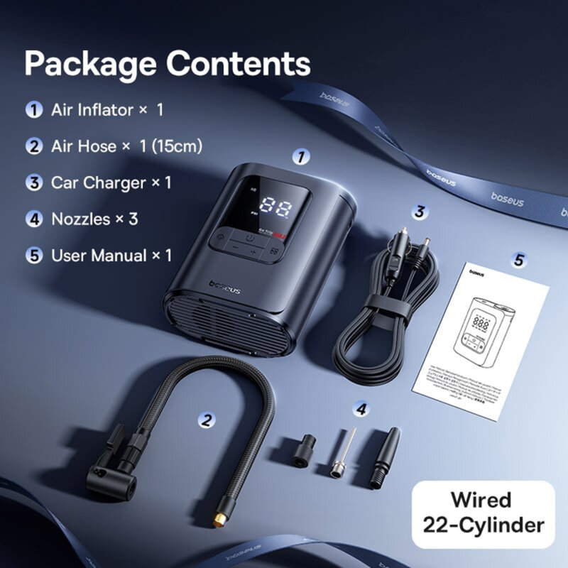 Compresor auto, pompa electrica cu display Baseus, C0119701