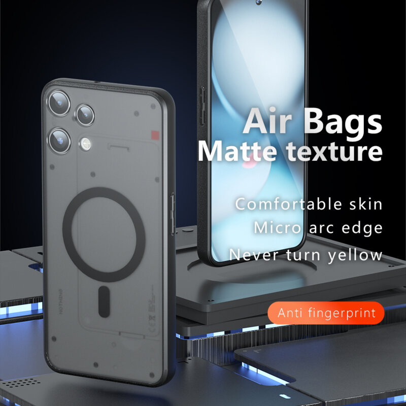 Husa Nothing Phone (3a) Lite Techsuit PureFrost MagSafe, negru frost