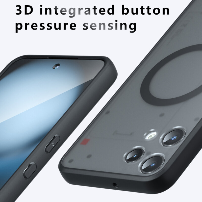 Husa Nothing Phone (3a) Lite Techsuit PureFrost MagSafe, negru frost