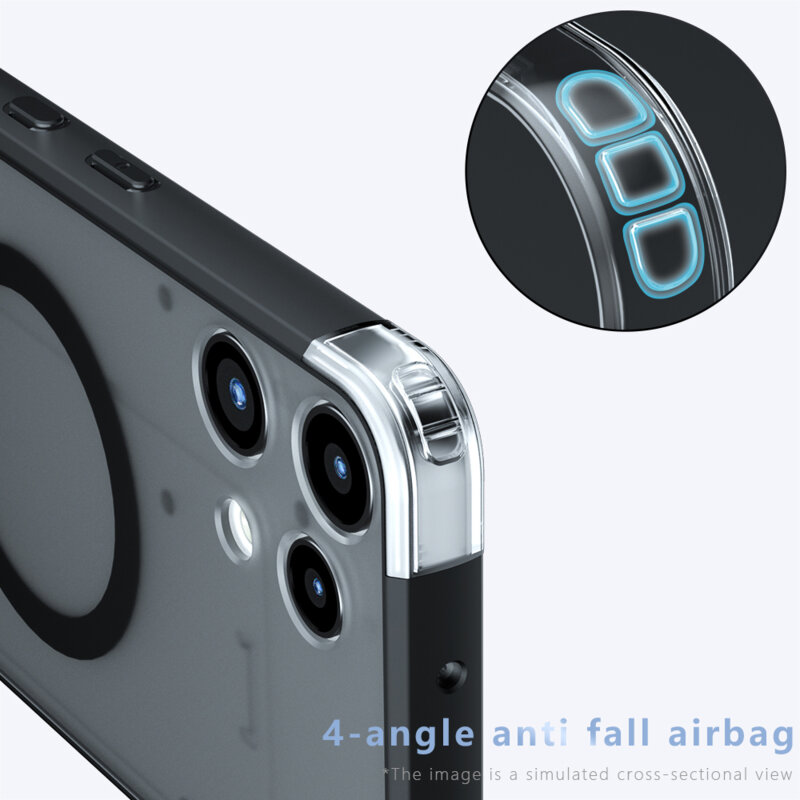 Husa Nothing Phone (3a) Lite Techsuit PureFrost MagSafe, negru frost