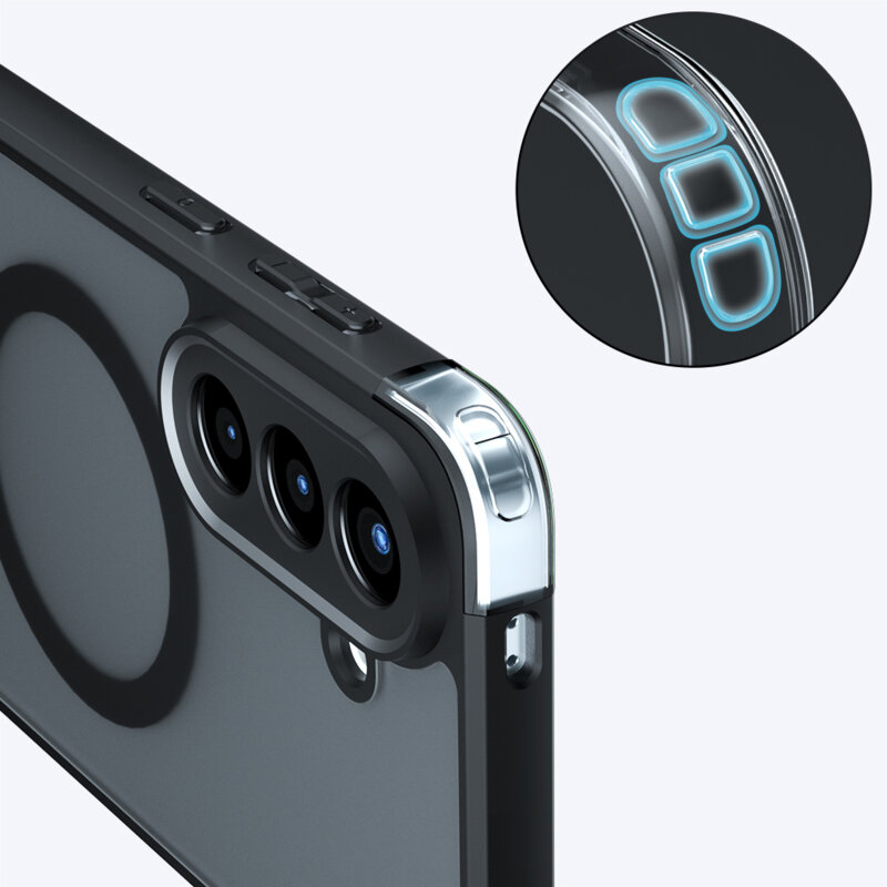 Husa Samsung Galaxy A57 5G Techsuit PureFrost MagSafe, negru frost