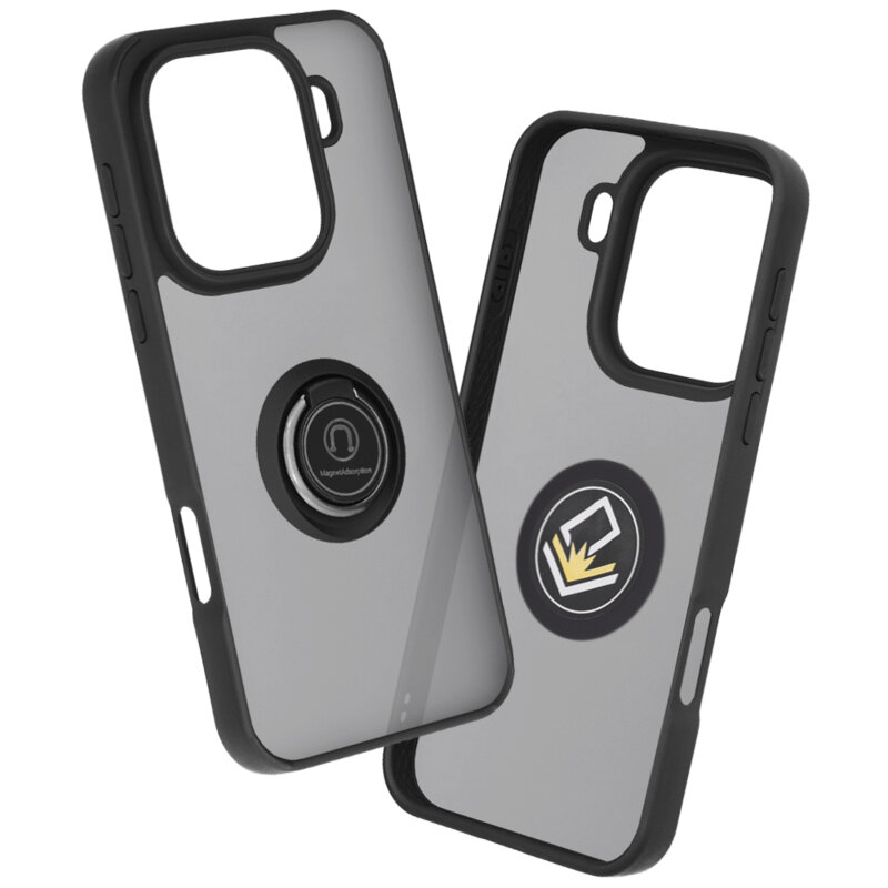 Husa Oppo Find X9 Pro Techsuit Glinth cu inel suport stand magnetic, negru