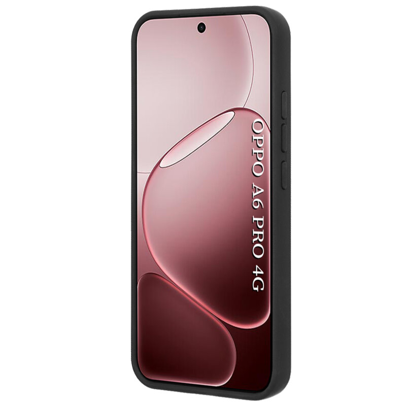 Husa Oppo A6 Pro 4G Techsuit Glinth cu inel suport stand magnetic, negru