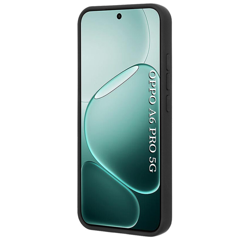 Husa Oppo A6 Pro 5G Techsuit Glinth cu inel suport stand magnetic, negru