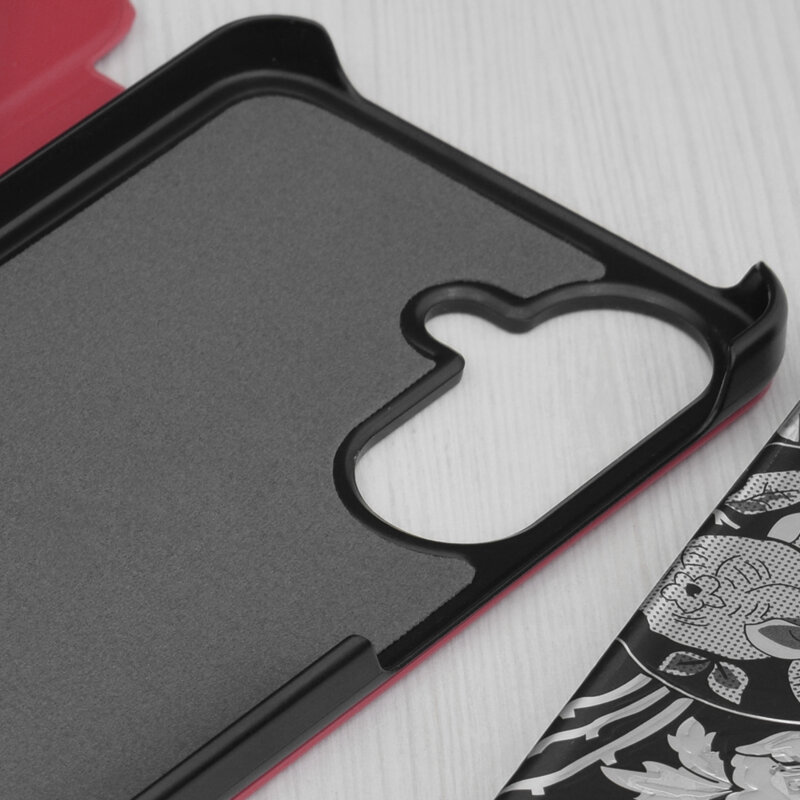 Husa Samsung Galaxy A37 5G Eco Leather View flip tip carte, rosu