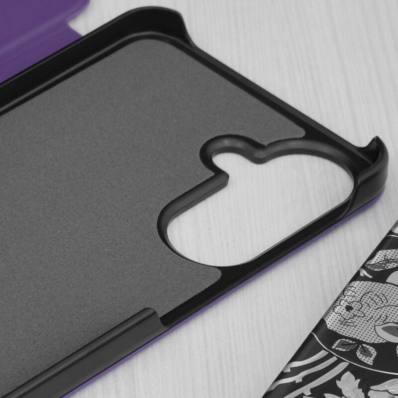 Husa Samsung Galaxy A57 5G Eco Leather View flip tip carte, mov