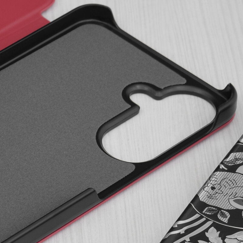 Husa Samsung Galaxy A57 5G Eco Leather View flip tip carte, rosu