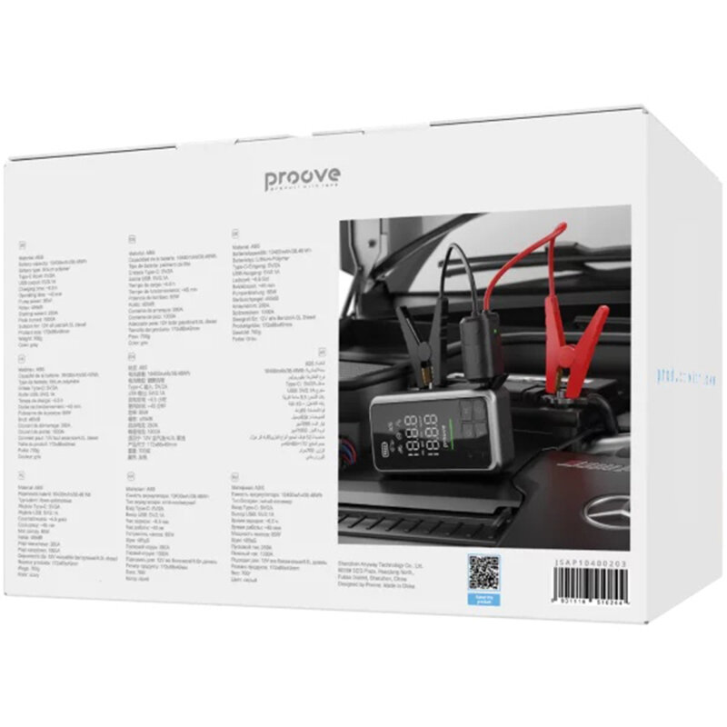 Jump starter pentru pornire auto + pompa Proove, JSAP10400203