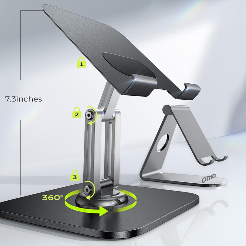 Suport de birou pentru tableta, pliabil Lisen Q18, negru