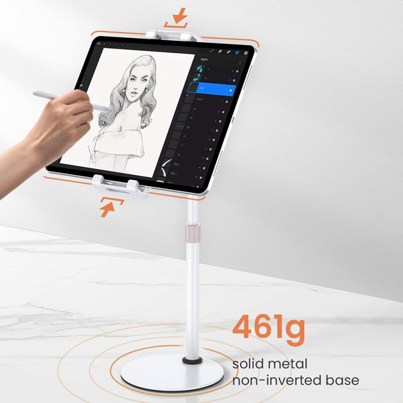 Suport ajustabil de birou pentru iPad, telefon Lisen, negru