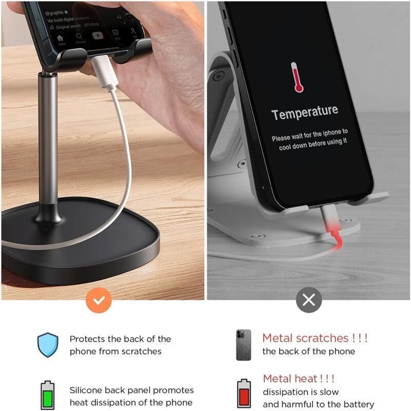 Suport de birou pentru telefon, ajustabil birou Lisen, YL0421030004