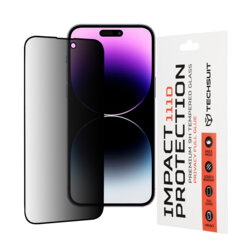 Folie sticla iPhone 14 Pro Max Techsuit 111D Privacy Full Glue, negru