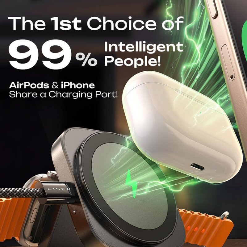 Incarcator MagSafe iPhone, Apple Watch Lisen, YL0324100013