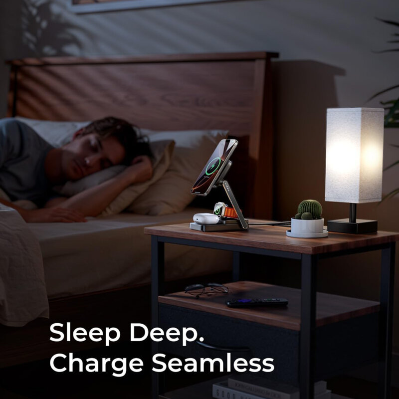 Statie incarcare wireless 3in1 telefon Lisen, 15W, YL0424010003