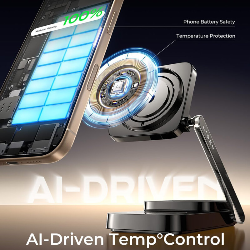 Statie incarcare wireless 3in1 telefon Lisen, 15W, YL0424010003