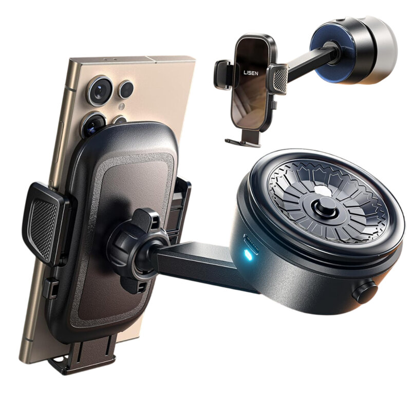 Suport telefon auto electric cu prindere de bord Lisen, A680