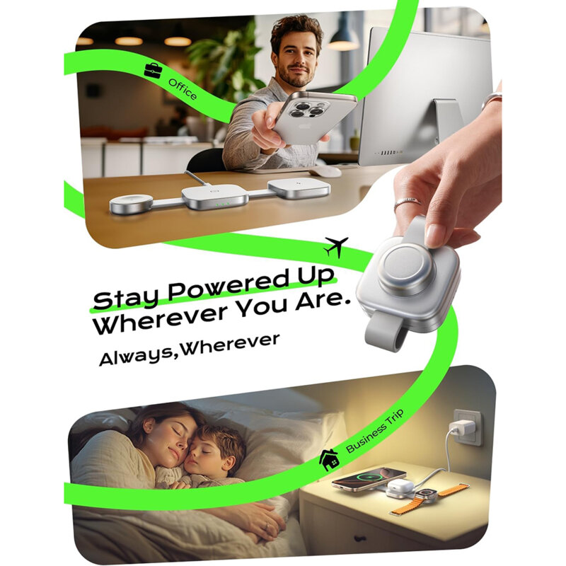 Statie incarcare wireless Qi2, 15W, Lisen, gri, YL0424040001