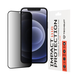 Folie sticla iPhone 12 Techsuit 111D Privacy Full Glue, negru
