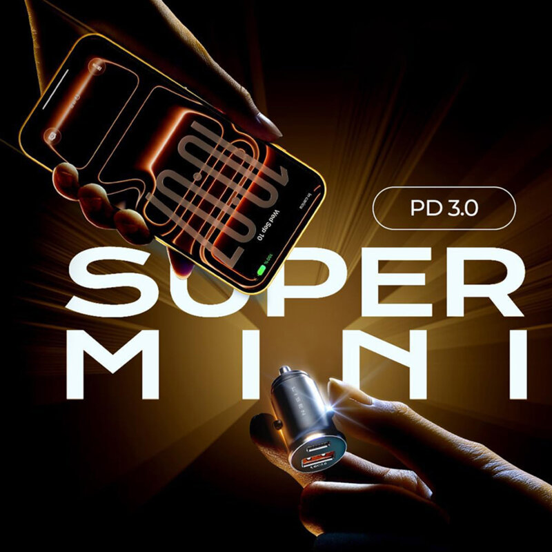 Incarcator auto USB, Type-C cu cablu USB-C Lisen, YL0223080047