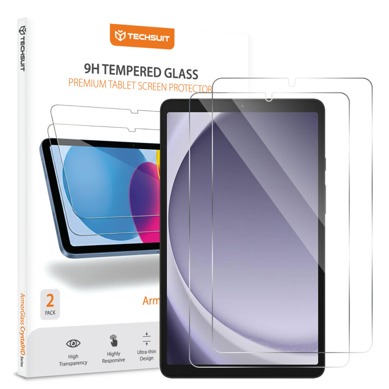 [Pachet 2x] Folie sticla Samsung Galaxy Tab A9 Techsuit ArmorGlass CrystalHD, transparenta