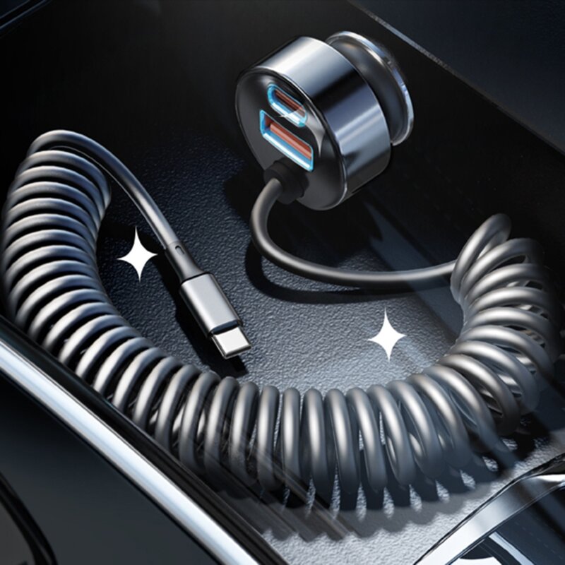 Incarcator auto Fast Charge cu cablu tip C Lisen, YL0223120020