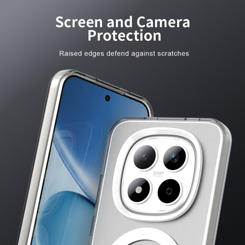 Husa Xiaomi Redmi Note 15 Pro 5G Techsuit CandyCase MagSafe, alb