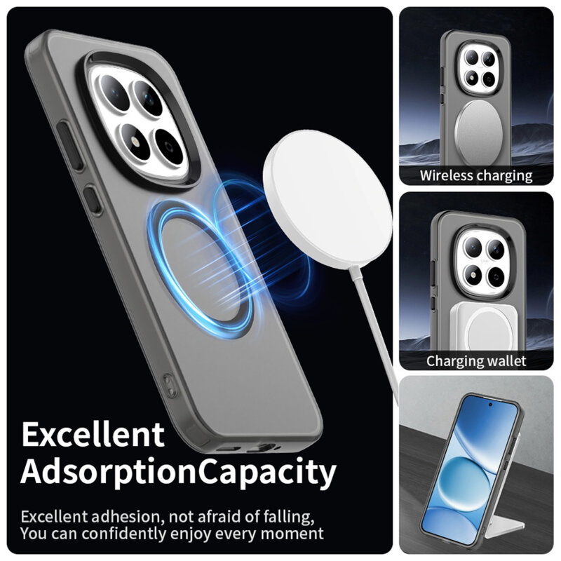 Husa Xiaomi Redmi Note 15 Pro 5G Techsuit CandyCase MagSafe, negru